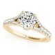 Engagement Ring, 0.42 Ctw. Diamond Side Stones