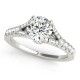 Engagement Ring, 0.42 Ctw. Diamond Side Stones