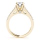 Engagement Ring, 0.42 Ctw. Diamond Side Stones