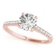 Engagement Ring, 0.11 Ctw. Diamond Side Stones