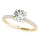 Engagement Ring, 0.11 Ctw. Diamond Side Stones