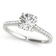 Engagement Ring, 0.11 Ctw. Diamond Side Stones