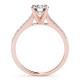 Engagement Ring, 0.11 Ctw. Diamond Side Stones