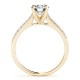 Engagement Ring, 0.11 Ctw. Diamond Side Stones