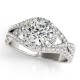 Engagement Ring, 0.40 Ctw. Diamond Side Stones