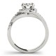 Engagement Ring, 0.40 Ctw. Diamond Side Stones