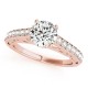 Engagement Ring, 0.35 Ctw. Diamond Side Stones