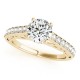 Engagement Ring, 0.35 Ctw. Diamond Side Stones