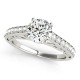 Engagement Ring, 0.35 Ctw. Diamond Side Stones