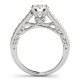 Engagement Ring, 0.35 Ctw. Diamond Side Stones