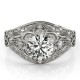 Engagement Ring, 0.19 Ctw. Diamond Side Stones