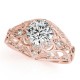 Engagement Ring, 0.19 Ctw. Diamond Side Stones
