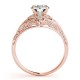 Engagement Ring, 0.19 Ctw. Diamond Side Stones