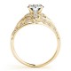 Engagement Ring, 0.19 Ctw. Diamond Side Stones