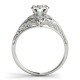 Engagement Ring, 0.19 Ctw. Diamond Side Stones