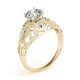 Engagement Ring, 0.19 Ctw. Diamond Side Stones