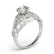 Engagement Ring, 0.19 Ctw. Diamond Side Stones