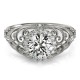 Engagement Ring, 0.19 Ctw. Diamond Side Stones