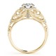 Engagement Ring, 0.19 Ctw. Diamond Side Stones