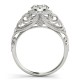 Engagement Ring, 0.19 Ctw. Diamond Side Stones