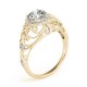 Engagement Ring, 0.19 Ctw. Diamond Side Stones