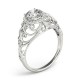 Engagement Ring, 0.19 Ctw. Diamond Side Stones