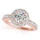 Engagement Ring, 0.61 Ctw. Diamond Side Stones