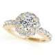 Engagement Ring, 0.61 Ctw. Diamond Side Stones