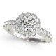 Engagement Ring, 0.61 Ctw. Diamond Side Stones