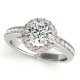 Engagement Ring, 0.43 Ctw. Diamond Side Stones