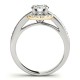 Engagement Ring, 0.43 Ctw. Diamond Side Stones