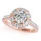 Engagement Ring, 0.91 Ctw. Diamond Side Stones