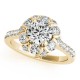 Engagement Ring, 0.91 Ctw. Diamond Side Stones