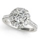 Engagement Ring, 0.91 Ctw. Diamond Side Stones