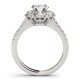 Engagement Ring, 0.91 Ctw. Diamond Side Stones