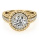 Engagement Ring, 0.34 Ctw. Diamond Side Stones