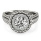 Engagement Ring, 0.34 Ctw. Diamond Side Stones