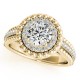 Engagement Ring, 0.34 Ctw. Diamond Side Stones