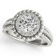 Engagement Ring, 0.34 Ctw. Diamond Side Stones