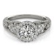 Engagement Ring, 0.41 Ctw. Diamond Side Stones