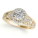 Engagement Ring, 0.41 Ctw. Diamond Side Stones