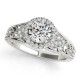 Engagement Ring, 0.41 Ctw. Diamond Side Stones