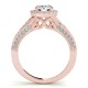 Engagement Ring, 0.41 Ctw. Diamond Side Stones