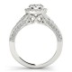 Engagement Ring, 0.41 Ctw. Diamond Side Stones