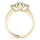 Three Stone Engagement Ring, 0.5 Ctw. Diamond Side Stones