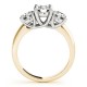 Three Stone Engagement Ring, 0.5 Ctw. Diamond Side Stones