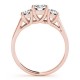 Three Stone Engagement Ring, 0.5 Ctw. Diamond Side Stones