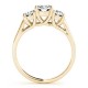 Three Stone Engagement Ring, 0.5 Ctw. Diamond Side Stones