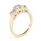 Three Stone Engagement Ring, 0.5 Ctw. Diamond Side Stones