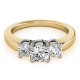 Three Stone Engagement Ring, 0.5 Ctw. Diamond Side Stones